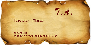 Tavasz Absa névjegykártya